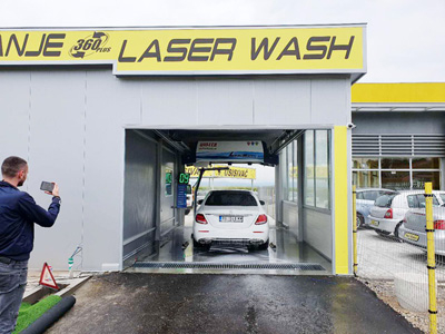 海外用户案例，镭豹360洗车机在塞尔维亚LASER WASH安装完成投入使用